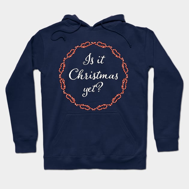 Christmas Holidays Candy Canes Graphic Hoodie by ellenhenryart